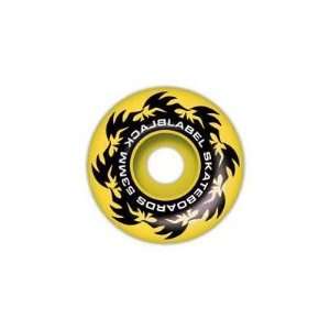  Black Label Bold Yellow Skateboard Wheel   Single Sports 