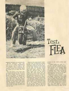 Vintage 1964 Bug Super Flea Mini Bike Test Report 3 Pages  