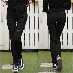   Casual Edge Black slim Skinny Jeans Korea Style Pants 25~32 NWT J19