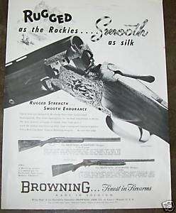 1952 Browning Shotgun  Vintage Print Ad  