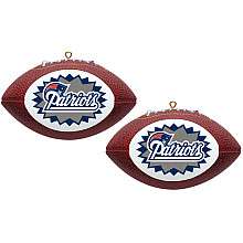   New England Patriots Mini Replica Ornament  2 Pack Set   