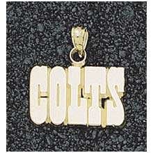  Indianapolis Colts 10K Gold 1/2 inch X3/4 inch Team Name Pendant