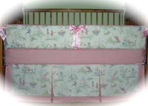 PASTEL OVER THE MOON TOILE BABY CRIB BEDDING SET  