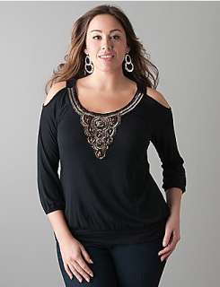   entityTypeproduct,entityNameEmbellished cold shoulder top