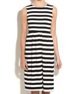 Black Pattern (Black) Striped Midi T Shirt Dress  244671109  New 