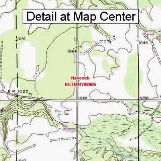 USGS Topographic Quadrangle Map   Hancock, Michigan (Folded/Waterproof 