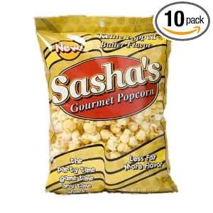 Sashas Butter Flavored Popcorn (4 oz bag, 10 count)  