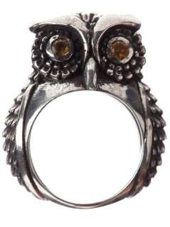 Ugo Cacciatori Owl Stone Ring   Dolci Trame   farfetch 