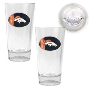  Denver Broncos Pint Ale Beer Glasses