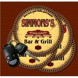  SIMMONS Family Name Bar & Grill Coasters Kitchen 