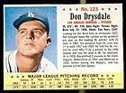1963 POST CEREAL DON DRYSDALE DODGERS #123 NM CONDITION