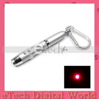 New Laser Pointer with Keychain and Flashlight 5mW 650nm Red Laser 