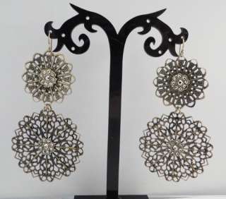   Retro Hollow Out Flower Round Dangle Earrings JE247 On Sale  