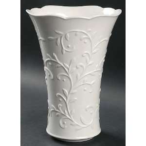 Lenox China Opal Innocence Carved 9 Vase, Fine China Dinnerware 