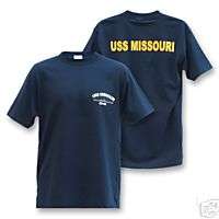 USS Missouri BB 63 Navy Ship T Shirt XX Large  