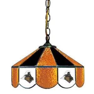   7904S PUR NCAA Purdue Boilermakers 14 Stained Glass Swag Lamp