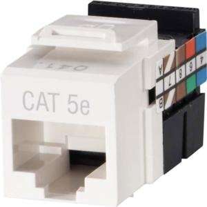  Leviton 40838 WCP Cat 5 8 Wire QuickPort Jack, White 