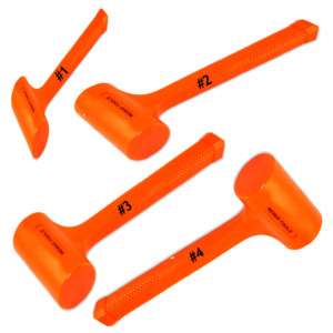 PCS Dead Blow Hammer, Neon Orange #1, #2, #3, #4  