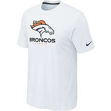 Nike Denver Broncos Authentic Logo T Shirt   White   