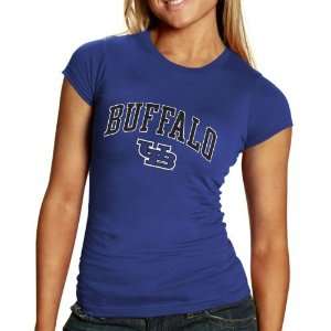  NCAA Buffalo Bulls Ladies Royal Blue Arch Graphic Skinny T 