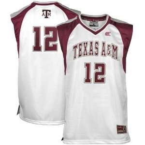  NCAA Texas A&M Aggies #12 White Courtside Basketball 