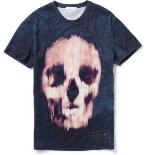  Clothing  T shirts  Crew necks  Skull Print Cotton T 
