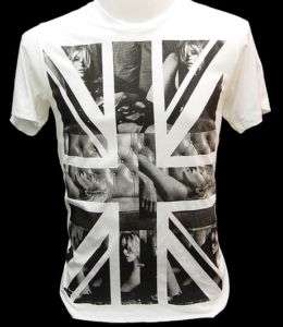 KATE MOSS UK British Union Jack Flag Punk def T Shirt M  
