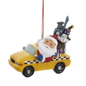   with Statue of Liberty in Taxi Christmas Ornaments 3