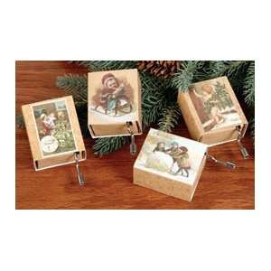 Christmas Carol Mini Music Boxes (Set of 4)