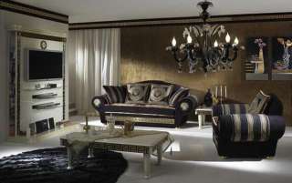 Luxus Sessel Royale Griechische Muster Deco Klassische Italienische 