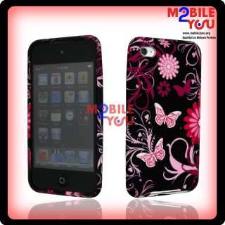 Apple iPod Touch 4 Silikon Schutz Hülle Case Cover Schmetterling 