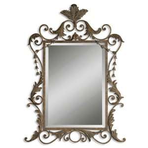 Uttermost 43.3 Inch Corliss Wall Mounted Mirror Heavy Gray Wash w 