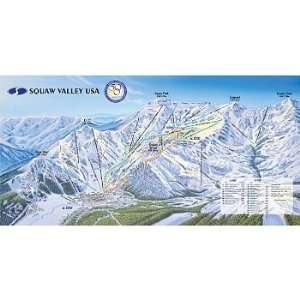  PBteen Trail Map Wall Mural   Squaw Valley USA Kitchen 