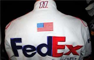 FEDEX FREIGHT JACKET JOE GIBBS RACING NASCAR RACING # 11 HAND WRITTEN 
