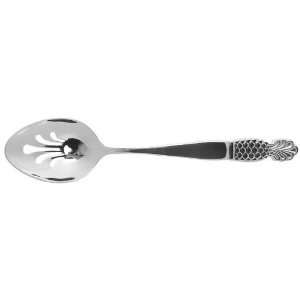  Ginkgo Pineapple (Stainless) Pierced Solid Serving Spoon 