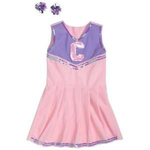 Dream Dazzlers   Cheerleader Dress with Shoe Poms   Lavender with Pink 