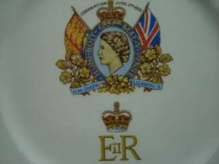 Vintage Queen Elizabeth II Coronation Souvenir Plate  