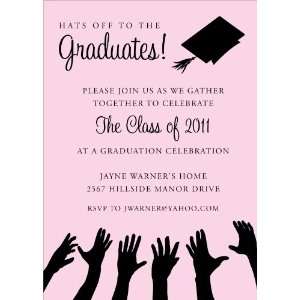  Hats Off To The Graduate   Pink & Black Graduation 