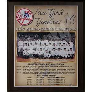 1927 New York Yankees World Series Champions Team 13x16 Plaque  