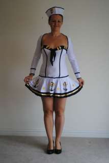Sailor Fancy Dress Costume. White, Complete Outfit  