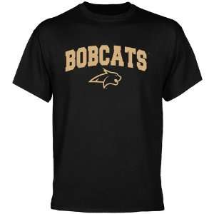  Montana State Bobcats Black Logo Arch T shirt Sports 