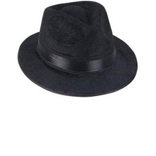 Black Pimp Gangsta Blues Brothers Costume Fedora Hat