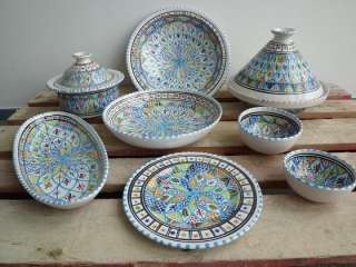 Keramik Schale Bunt Oval 40cm Orient Marokko Teller  