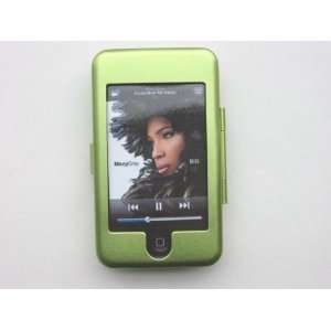  Green Aluminium Hard Case for iPod Touch with BeltClip 