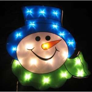   Snowman Face, 20 Lights, Outdoor Holiday Christmas Decoration Yard Art
