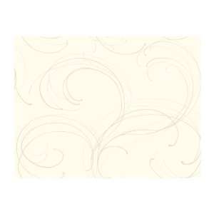   Wallcoverings Artistry FV2152 Delicate Scroll Wallpaper, Cream Sage