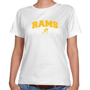  VCU Rams Ladies White Logo Arch Classic Fit T shirt 