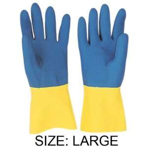  BLUE AND YELLOW NITRILE GLOVEGL 13107