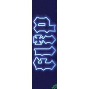  Flip Mob Neon Sign Blue Single Sheet Grip 9x33 Skateboarding 