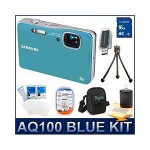 Samsung AQ100 12 MP Camera Blue, Waterproof to 10, 5x, 35 